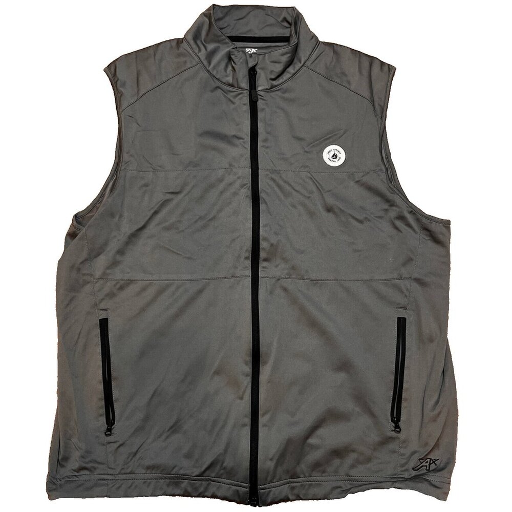 Abbey Springs Geneva Lake Gray Wind Golf Vest Wisconsin WI Casual Sporty SZ L